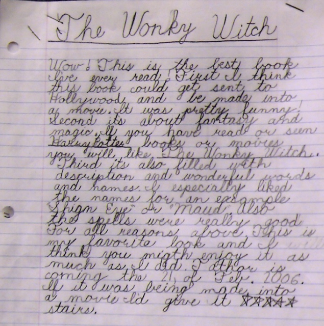 a paragraph by a 3rd grader